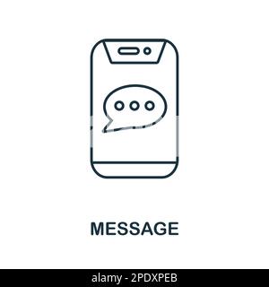 Icône de ligne de message. Monochrome simple message outlineicon pour les modèles, la conception Web et les infographies Illustration de Vecteur