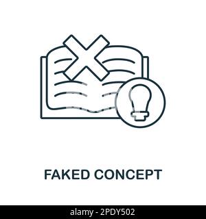 Icône de contour de concept fauché. Icône de ligne de concept monochrome à motif simple pour modèles, web design et infographies Illustration de Vecteur