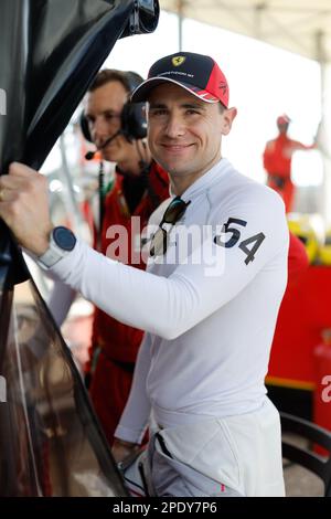 RIGON Davide (ita), AF Corse, Ferrari 488 GTE Evo, portrait pendant le Prologue du Championnat du monde d'endurance 2023 de la FIA, de 11 mars à 12, 2023 sur le circuit international Sebring à Sebring, Floride, Etats-Unis - photo Frédéric le Floc'h / DPPI Banque D'Images