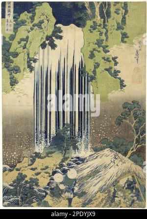 Cascade de Yoro dans la province de Mino, de 'célèbres cascades dans différentes provinces' 1833 par Katsushika Hokusai Banque D'Images