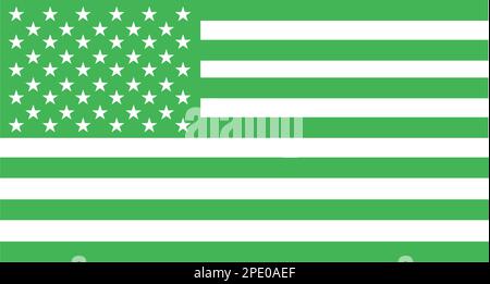 DRAPEAU vert AMÉRICAIN. Drapeau des États-Unis aux couleurs de St. Le jour de Patrick Illustration de Vecteur