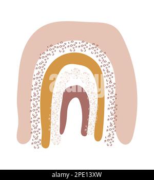 Joli boho arc-en-ciel créatif dans un style minimaliste, illustration vectorielle colorée Illustration de Vecteur