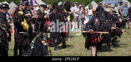 Mythago Border Morris au Tewkesbury Medieval Festival Banque D'Images