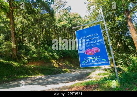 Rinchenpong, Sikkim, Inde - 18th octobre 2016 : Bungalow de Dak britannique de Rinchenpong. Célèbre poète bengali, lauréat du prix nobel Rabindranath Tagore'r Stay. Banque D'Images