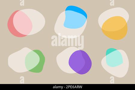 Ensemble de spots, d'images. Collection de bordures, blob abstrait Illustration de Vecteur