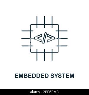 Icône de ligne du système intégré. Icône monochrome simple intégrée pour les modèles, la conception Web et les infographies Illustration de Vecteur