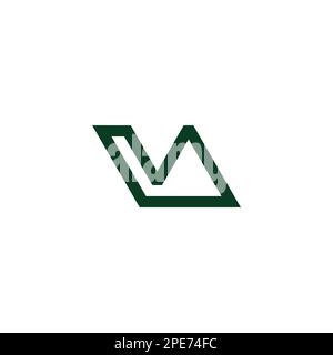 lettre lv simple mono ligne logo vecteur Illustration de Vecteur