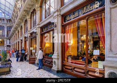 Caffe Baratti & Milano, Galleria Subalpina, Turin, Piémont, Italie Banque D'Images