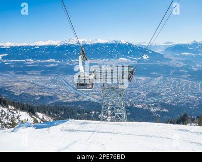 Seegrubenbahn, domaine skiable de Nordkette Innsbruck, Tyrol Banque D'Images