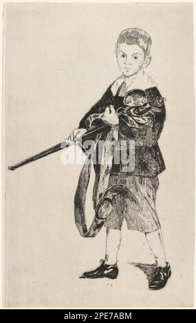 Enfant avec une épée tourné vers la gauche (l’enfant à l’épée tournée à gauche) 1861 (éventuellement 1862) par Edouard Manet Banque D'Images