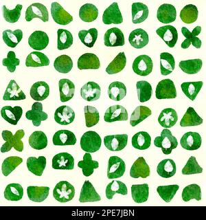 Bleu aquarelle petites fleurs sans couture répétition de motif Banque D'Images