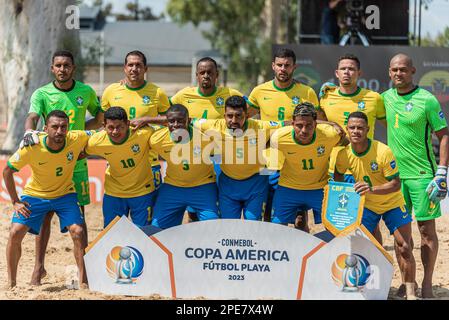 Rosario, Argentine. 15th mars 2023. ROSÁRIO, SF - 15.03.2023: COPA AMÉRICA DE FUTEBOL DE AREIA - équipe brésilienne, pendant le match entre le Brésil et l'Equateur pour le Copa America Beach football à Rosario, Argentine. (Photo: Sporeo/Fotoarena) crédit: Foto Arena LTDA/Alay Live News Banque D'Images