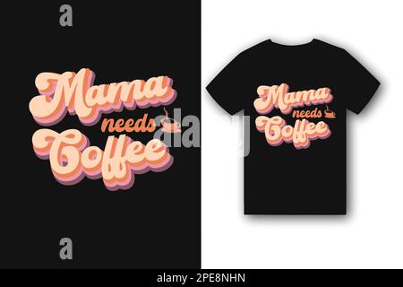 Maman typographie t-shirt design, maman amour t-shirt design au monde vous êtes une mère mais à votre famille vous êtes le monde, le jour des mères amour maman t-shirt Illustration de Vecteur