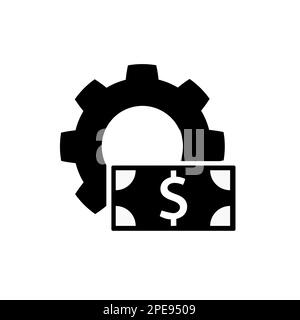 Icône de contour de la maintenance des coûts. Image clipart isolée sur fond blanc Illustration de Vecteur