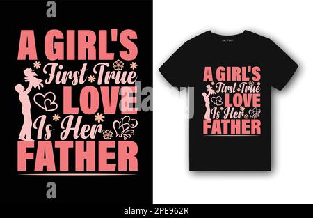 Typographie papa papa père amour t-shirt design Illustration de Vecteur