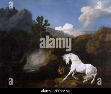 Cheval effrayé par un Lion 1770 par George Stubbs Banque D'Images