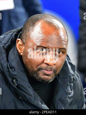 Brighton, Royaume-Uni. 15th mars 2023. Patrick Vieira Directeur du Palais de Cristal pendant le match de Premier League entre Brighton et Hove Albion et le Palais de Cristal à l'Amex on 15 mars 2023 à Brighton, en Angleterre. (Photo de Jeff Mood/phcimages.com) Credit: PHC Images/Alamy Live News Banque D'Images