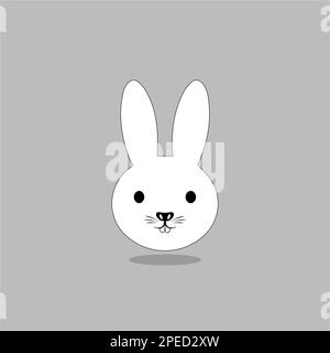 Icône lapin, symbole animal lapin de pâques. Signe de style linéaire pour le concept mobile et le web design. Illustration du logo du symbole lapin. graphiques vectoriels Illustration de Vecteur