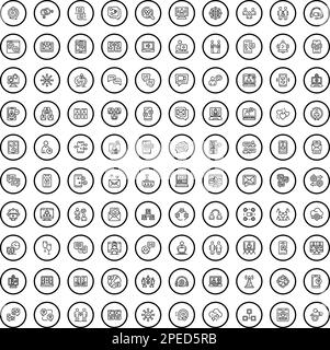 100 icônes de discussion définies. Illustration de 100 icônes de chat ensemble de vecteurs isolés sur fond blanc Illustration de Vecteur