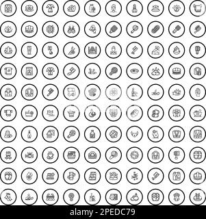 ensemble de 100 icônes spa. Illustration de 100 icônes spa ensemble de vecteurs isolé sur fond blanc Illustration de Vecteur