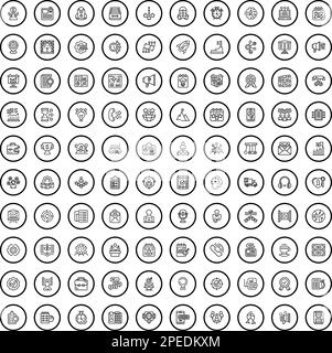 ensemble de 100 icônes de développement. Illustration de 100 icônes de développement ensemble de vecteurs isolé sur fond blanc Illustration de Vecteur