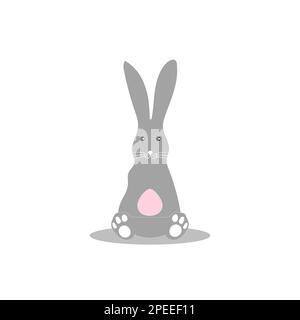 Icône lapin, symbole animal lapin de pâques. Signe de style linéaire pour le concept mobile et le web design. Illustration du logo du symbole lapin. graphiques vectoriels Illustration de Vecteur