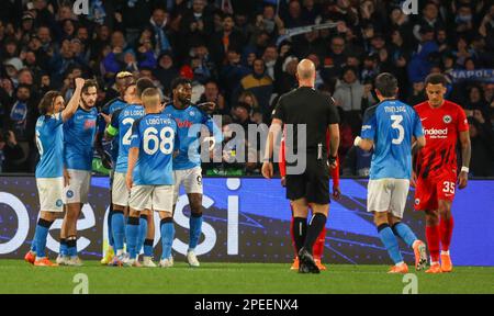 Naples, Campanie, Italie. 15th mars 2023. Pendant le match de football de la Ligue des champions SSC Napoli vs FC Eintracht Francoforte sur 15 mars 2023 au stade Diego Armando Maradona à Naples.in photo: n967 (Credit image: © Fabio Sasso/ZUMA Press Wire) USAGE ÉDITORIAL SEULEMENT! Non destiné À un usage commercial ! Banque D'Images