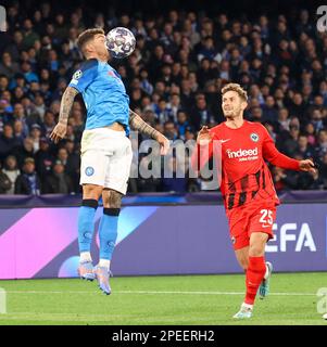 Naples, Campanie, Italie. 15th mars 2023. Pendant le match de football de la Ligue des champions SSC Napoli vs FC Eintracht Francoforte sur 15 mars 2023 au stade Diego Armando Maradona à Naples.in photo: Osimen cannoli ecc (image de crédit: © Fabio Sasso/ZUMA Press Wire) USAGE ÉDITORIAL SEULEMENT! Non destiné À un usage commercial ! Banque D'Images