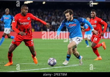 Naples, Campanie, Italie. 15th mars 2023. Pendant le match de football de la Ligue des champions SSC Napoli vs FC Eintracht Francoforte sur 15 mars 2023 au stade Diego Armando Maradona à Naples.in photo: (Credit image: © Fabio Sasso/ZUMA Press Wire) USAGE ÉDITORIAL SEULEMENT! Non destiné À un usage commercial ! Banque D'Images