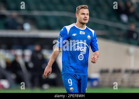 Varsovie, Pologne. 12th mars 2023. Rauno Sappinen de Stal vu pendant le match polonais PKO Ekstraklasa League entre Legia Warszawa et PGE FKS Stal Mielec au Maréchal Jozef Pilsudski Legia Warsaw Municipal Stadium. Score final; Legia Warszawa 2:0 PGE FKS Stal Mielec. Crédit : SOPA Images Limited/Alamy Live News Banque D'Images