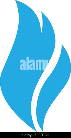 logo de flamme bleue Illustration de Vecteur