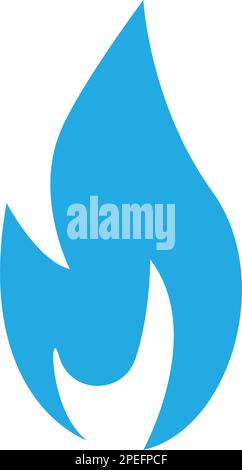 logo de flamme bleue Illustration de Vecteur