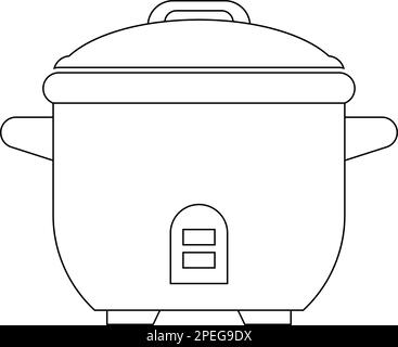 modèle vektor icône cuiseur à riz Illustration de Vecteur