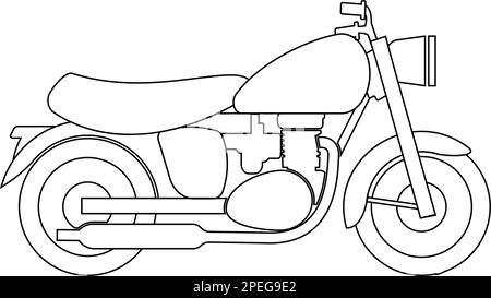 motif vektor emblématique de la moto vintage Illustration de Vecteur