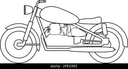 motif vektor emblématique de la moto vintage Illustration de Vecteur