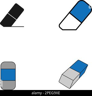 Icône Gomme isolée symbole sur fond propre. Élément en caoutchouc vectoriel dans un style tendance. Illustration de Vecteur