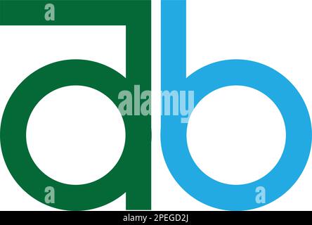 Lettres de l'alphabet icône logo AB modèle vektor Illustration de Vecteur