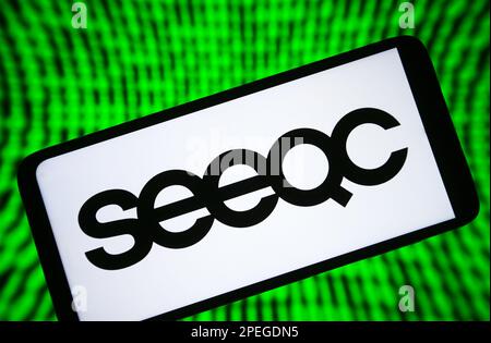 Ukraine. 15th mars 2023. Dans cette illustration, le logo SEEQC apparaît sur l'écran d'un smartphone. Crédit : SOPA Images Limited/Alamy Live News Banque D'Images