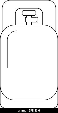 Icône de bouteille GPL, icône de bouteille de gaz de pétrole liquéfié Illustration du vecteur Illustration de Vecteur