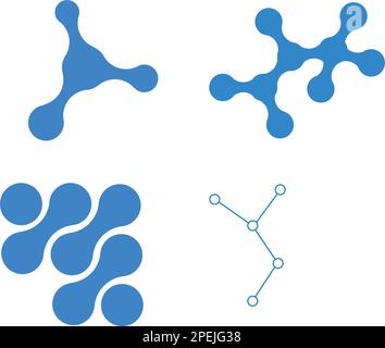 logo molecule, modèle vektor Illustration de Vecteur