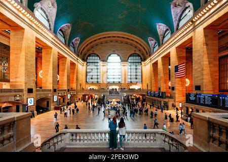 Photo de l'intérieur de la gare de Grand Central terminal à New York, États-Unis. Banque D'Images