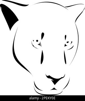Icône du logo Cougar Mountain lion. Illustration vectorielle Illustration de Vecteur