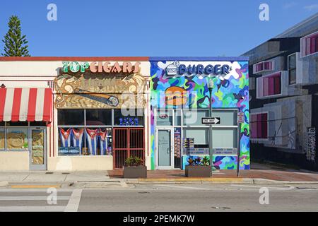 Magasin de cigares à Little Havana à Miami, Floride Banque D'Images