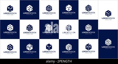 Logo Lettermark. Acronyme logo. Logo hexagonal. Illustration de Vecteur