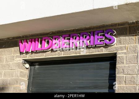 Saint-Pétersbourg, Russie. 15th mars 2023. Détaillant en ligne russe, bâtiment Wildberries vu à Saint-Pétersbourg. (Photo de Maksim Konstantinov/SOPA Images/Sipa USA) crédit: SIPA USA/Alay Live News Banque D'Images