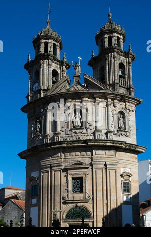 Pontevedra, Galice. Espagne. 7 février 2023. Église de la Vierge du pèlerin, Iglesia de la Virgen Peregrina. Une chapelle en forme de pétoncle Banque D'Images