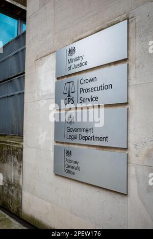 Ministère de la Justice du Royaume-Uni Crown Prosecution Service - bureaux du ministère de la Justice et des poursuites de la Couronne bureaux, Petty France, Londres Banque D'Images