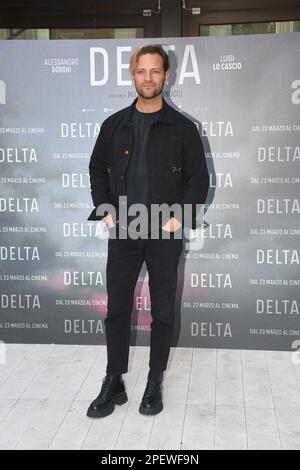 Rome, Italie. 16th mars 2023. Rome, Hôtel NH Collection Photocall du film « Delta », sur la photo: Alessandro Borghi crédit: Agence de photo indépendante/Alamy Live News Banque D'Images