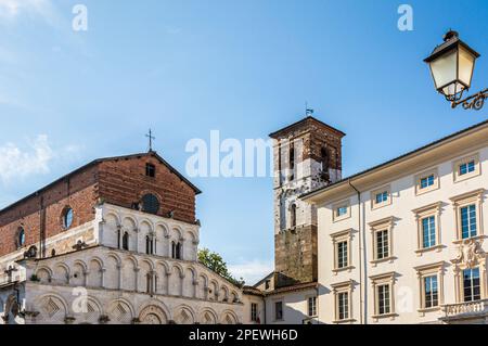 L'église de Santa Maria Forisportam, également appelée Santa Maria Bianca, est de style roman. Lucca, région Toscane, centre de l'Italie - Europe Banque D'Images