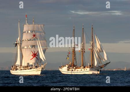 Deux grands navires, départ de la course de Bergen, 2008 Banque D'Images